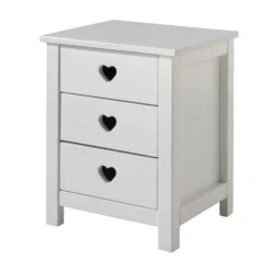 Nachtkastje Amori Met 3 Lades - Wit
