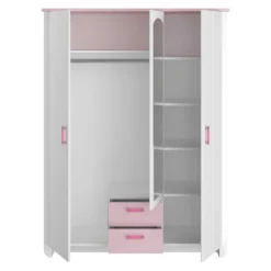 Kledingkast Biotiful 3 Deuren - Wit -Kinderkamer Meubelen BIOTIFUL 2273 A3PT OUV F 031a