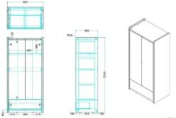 Kledingkast Bonny 2 Deuren - Roze 7 Kledingkast Bonny 2 Deuren - Roze -Kinderkamer Meubelen BONKL2207 02 f3ba 2