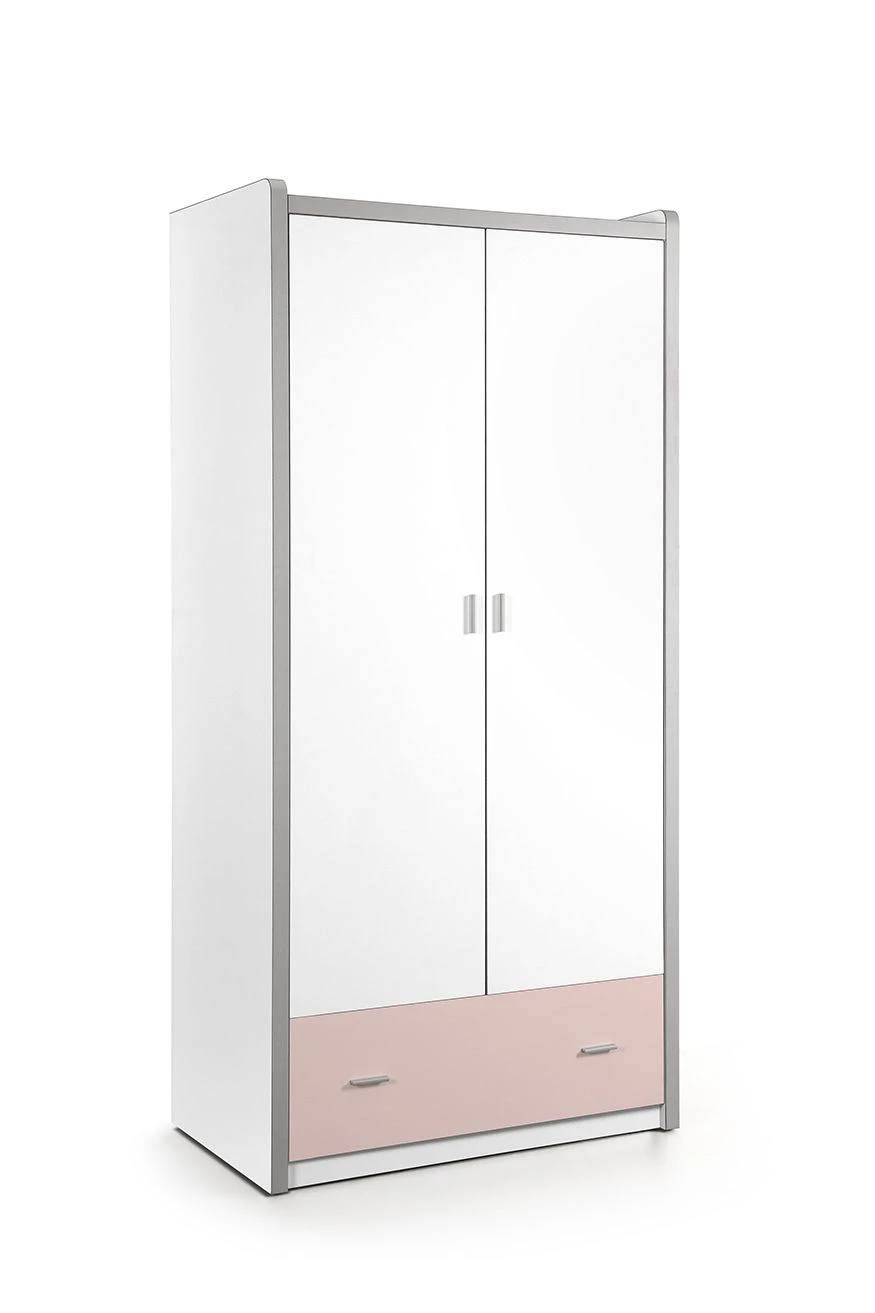 Kledingkast Bonny 2 Deuren - Roze 3 Kledingkast Bonny 2 Deuren - Roze - Afbeelding 3