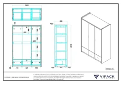 Kledingkast Bonny 3 Deuren - Fuchsia 7 Kledingkast Bonny 3 Deuren - Fuchsia -Kinderkamer Meubelen BONKL2307 02 36d9 5