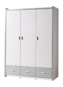 Kledingkast Bonny 3 Deuren - Zilver
