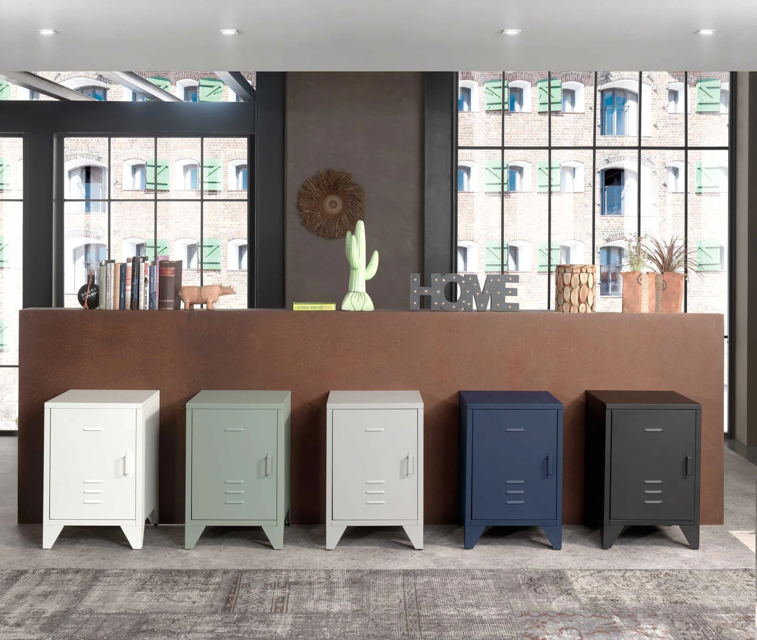 Nachtkastje Bronxx Locker Metaal 40x60 - Mat Grijs 2 Nachtkastje Bronxx Locker Metaal 40x60 - Mat Grijs - Afbeelding 2