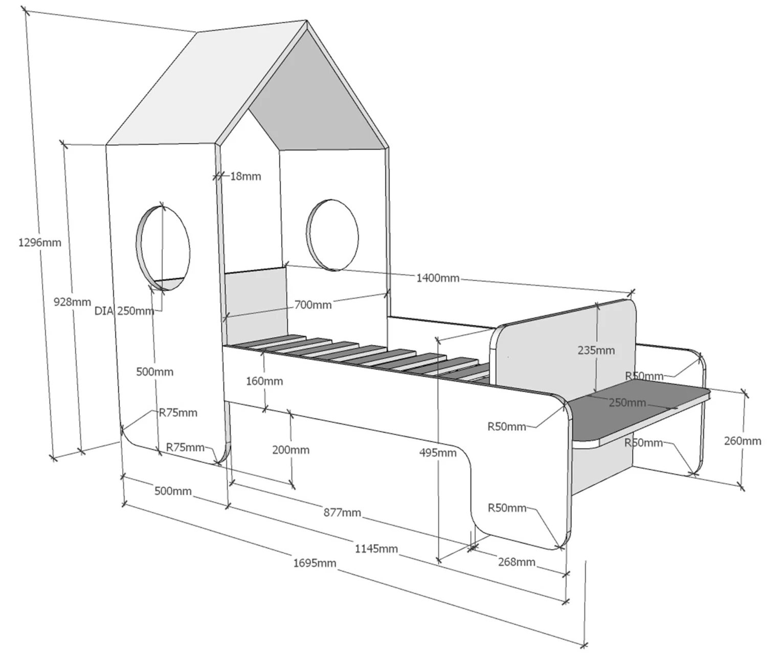 Bedhuisje Casami 70x140 8 Bedhuisje Casami 70x140 - Afbeelding 8