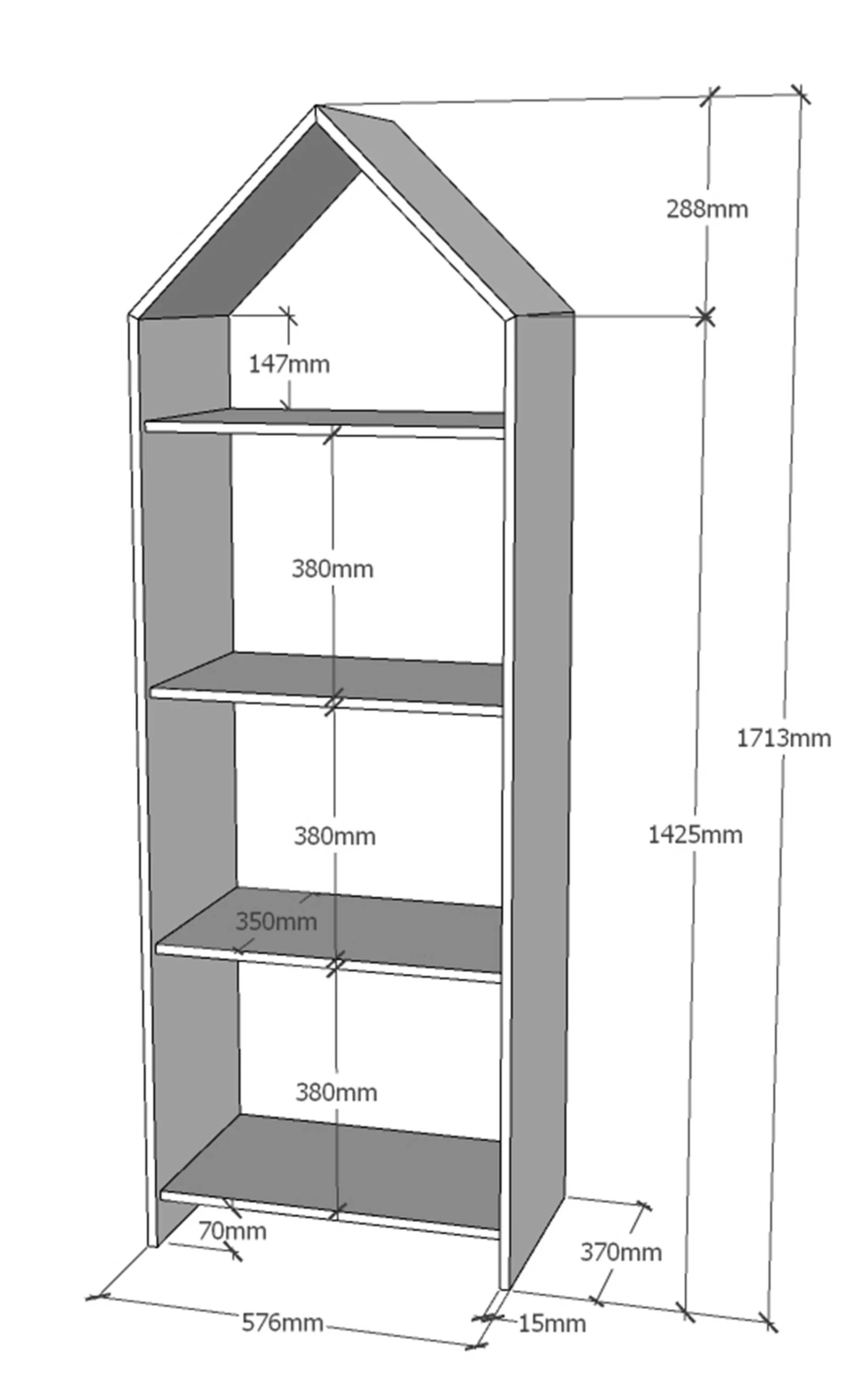 Boekenkast Casami Huis - Wit 8 Boekenkast Casami Huis - Wit - Afbeelding 8