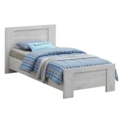 Eenpersoonsbed Elvira 90x200 - Witte Eik -Kinderkamer Meubelen ELVIS BED90 8e3f