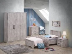 Eenpersoonsbed Sela 90x200 - Grijze Eik -Kinderkamer Meubelen Elias K3 slaapkamer 4d6e