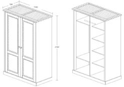 Kledingkast Hannelore 2 Deuren 5 Kledingkast Hannelore 2 Deuren -Kinderkamer Meubelen Emma 2D kast 9ff3