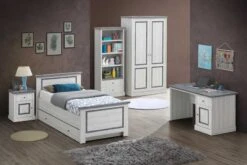 Bed Hannelore - Eik Met Betonlook Afwerking -Kinderkamer Meubelen Emma 2d kamer HD 0667 scaled