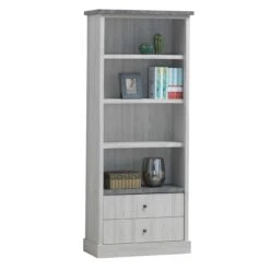 Boekenkast Hannelore Met 2 Lades - Grijze Eik