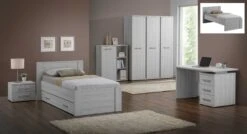 Nachtkastje Maud Met Twee Lades - Grijze Eik -Kinderkamer Meubelen Erika SK 3 deurs HR c313 scaled