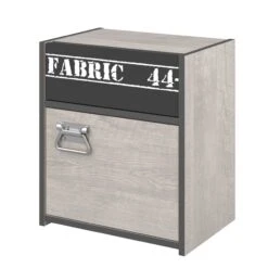 Nachtkastje Fabric Industrieel - Beige/grijs -Kinderkamer Meubelen FABRIC 2311 CHEV D 20200213010947 37dc