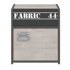 Nachtkastje Fabric Industrieel - Beige/grijs -Kinderkamer Meubelen FABRIC 2311 CHEV F 20200213010815 8cbe