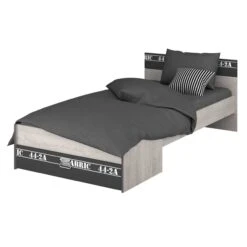 Kinderbed Fabric 90x200 - Grijs/bruin -Kinderkamer Meubelen FABRIC 2311 LITI COUETTE D 20200213010821 da95