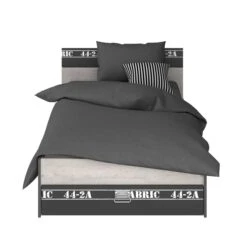 Kinderbed Fabric 90x200 - Grijs/bruin -Kinderkamer Meubelen FABRIC 2311 LITI COUETTE F 20200213010817 c35c