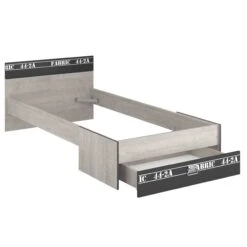 Kinderbed Fabric 90x200 - Grijs/bruin -Kinderkamer Meubelen FABRIC 2311 LITI OUV C 20200213010932 0ddc