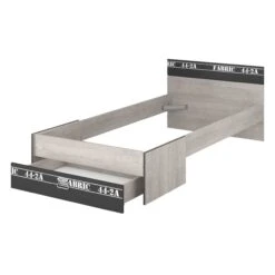 Kinderbed Fabric 90x200 - Grijs/bruin -Kinderkamer Meubelen FABRIC 2311 LITI OUV D 20200213010825 cab4