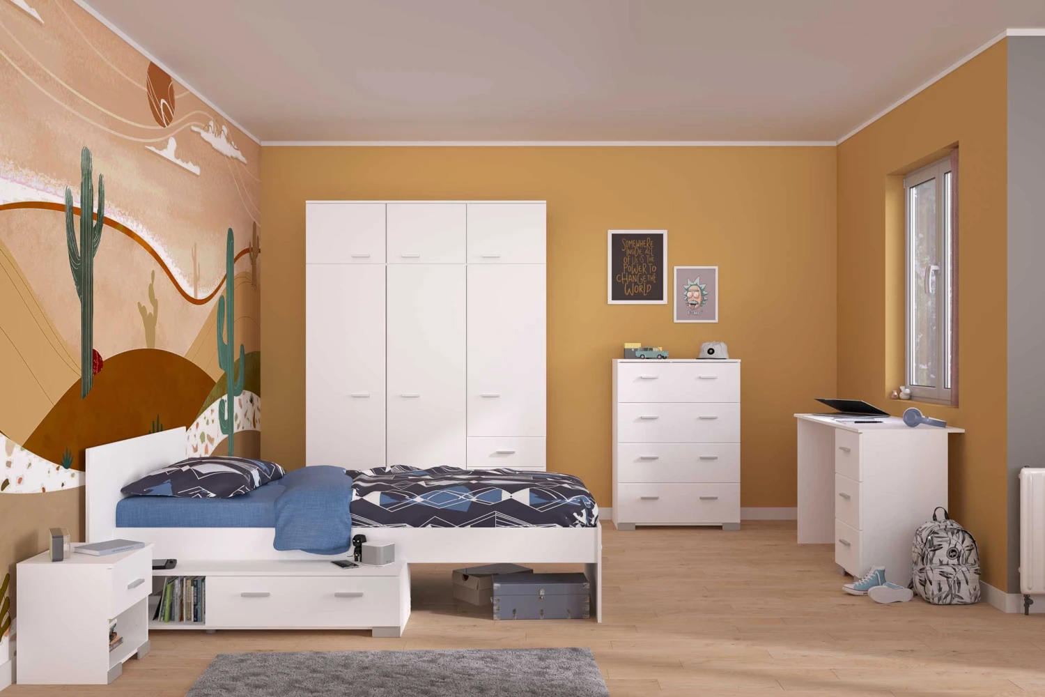 Kinderbed Galaxy Met Lade - Wit 3 Kinderbed Galaxy Met Lade - Wit - Afbeelding 3