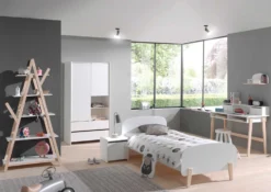 Kledingkast Kiddy 2 Deuren - Wit -Kinderkamer Meubelen KICO1414a 25c1