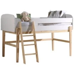 Halfhoogslaper Kiddy - Wit -Kinderkamer Meubelen KIHS9014 03 uitgesneden 5601