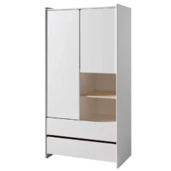 Kledingkast Kiddy 2 Deuren - Wit -Kinderkamer Meubelen KIKL2214 01 INF 64e4