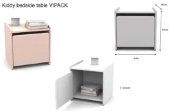 Kiddy Nachttafel Met Opbergruimte - Wit -Kinderkamer Meubelen KINA1214 03 c0c6