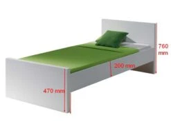 Kinderbed Lara 90x200 Cm - Wit -Kinderkamer Meubelen LABE9014 e003