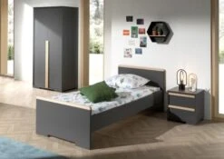 Bed London 90x200 - Antraciet -Kinderkamer Meubelen LDCO0380 4e6d