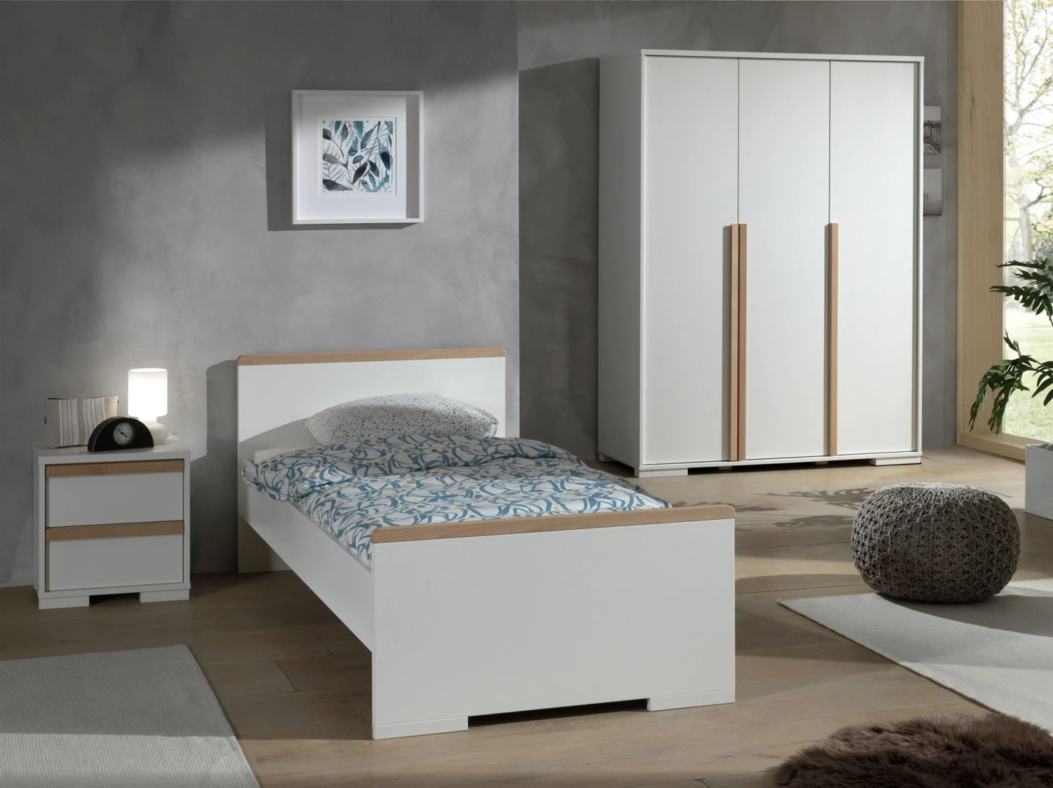 Kledingkast London 146cm Met 3 Deuren - Wit 5 Kledingkast London 146cm Met 3 Deuren - Wit - Afbeelding 5