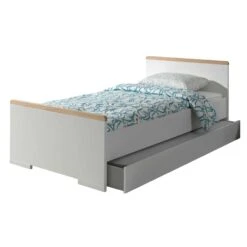 Bed London 90x200cm Met Bedlade - Wit -Kinderkamer Meubelen LDCO1614 01 747e