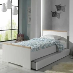 Bed London 90x200cm Met Bedlade - Wit