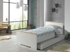 Bed London 90x200 - Wit -Kinderkamer Meubelen LDCO1614 abd6 scaled