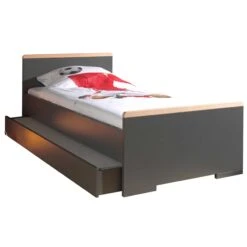 Bed London 90x200 Met Bedlade - Antraciet -Kinderkamer Meubelen LDCO1680 01 8d31