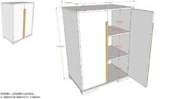 Hoogslaper London 90x200 Met Kast En Bureau - Wit -Kinderkamer Meubelen LDCO1814 10 40da