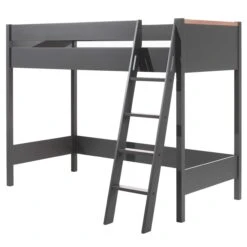 Hoogslaper London 90x200 Met Kast, Bureau En Ladeblok - Antraciet -Kinderkamer Meubelen LDCO1980 03 2f60