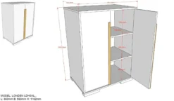 Kinderkledingkast London 98x56x116cm - Wit -Kinderkamer Meubelen LDHSKL14 04 d0f3