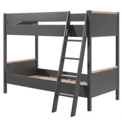 Stapelbed London 90x200 - Antraciet -Kinderkamer Meubelen LDSB9080 01 7c73