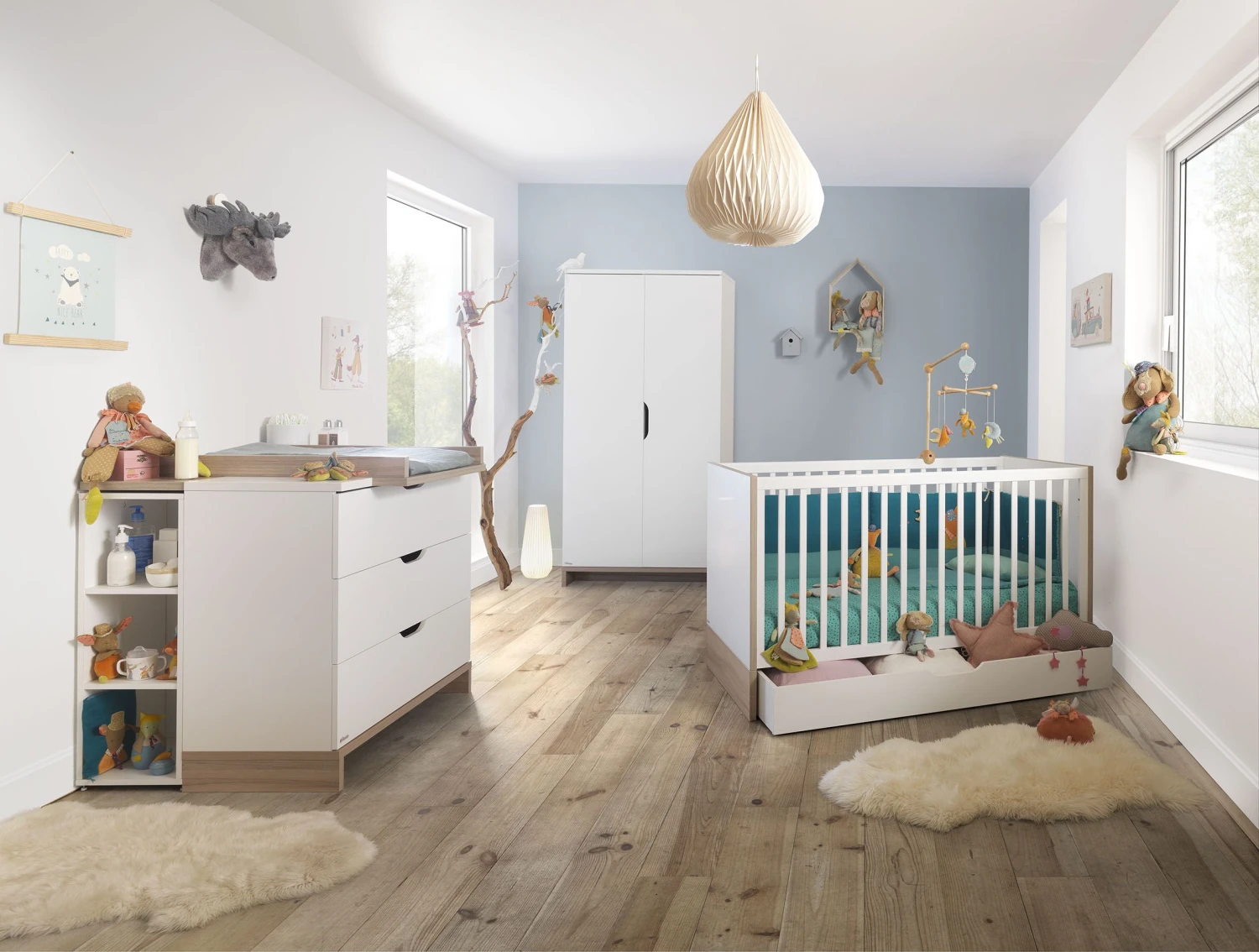 Verzorgingstafel Gabriel Voor Op Commode - Wit/hout 3 Verzorgingstafel Gabriel Voor Op Commode - Wit/hout - Afbeelding 3