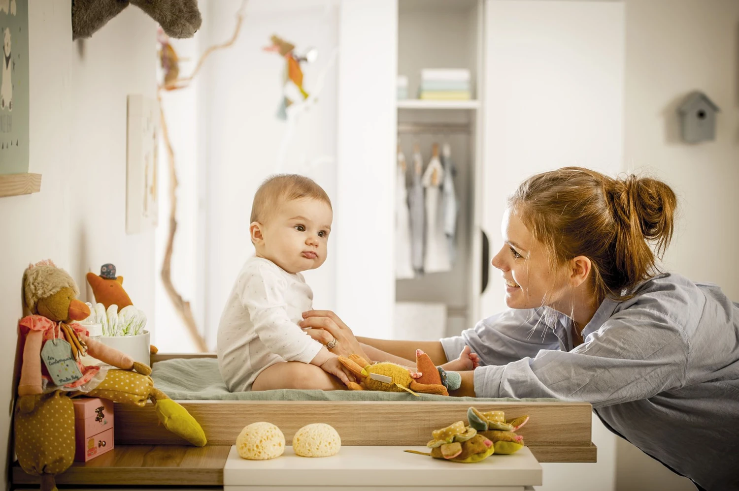Verzorgingstafel Gabriel Voor Op Commode - Wit/hout 2 Verzorgingstafel Gabriel Voor Op Commode - Wit/hout - Afbeelding 2