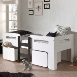 Hoogslaper Luca (inclusief Lattenbodem) - Wit