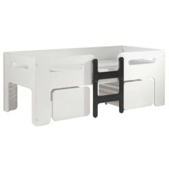 Hoogslaper Luca (inclusief Lattenbodem) - Wit -Kinderkamer Meubelen LUHS9014 M INF 96f1