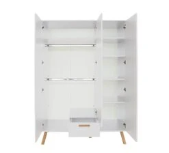 Kinderkledingkast Mats | 130 X 60 X 190 Cm | Wit -Kinderkamer Meubelen Mats BZ 1976 613 01 frontal ge f Freisteller 20210420 51ce scaled