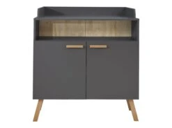 Luiertafel Met Opbergruimte Mats | 96 X 78 X 105 Cm | Donkergrijs -Kinderkamer Meubelen Mats BZ 1976 630 21 frontal Freisteller 20210603 7413 scaled