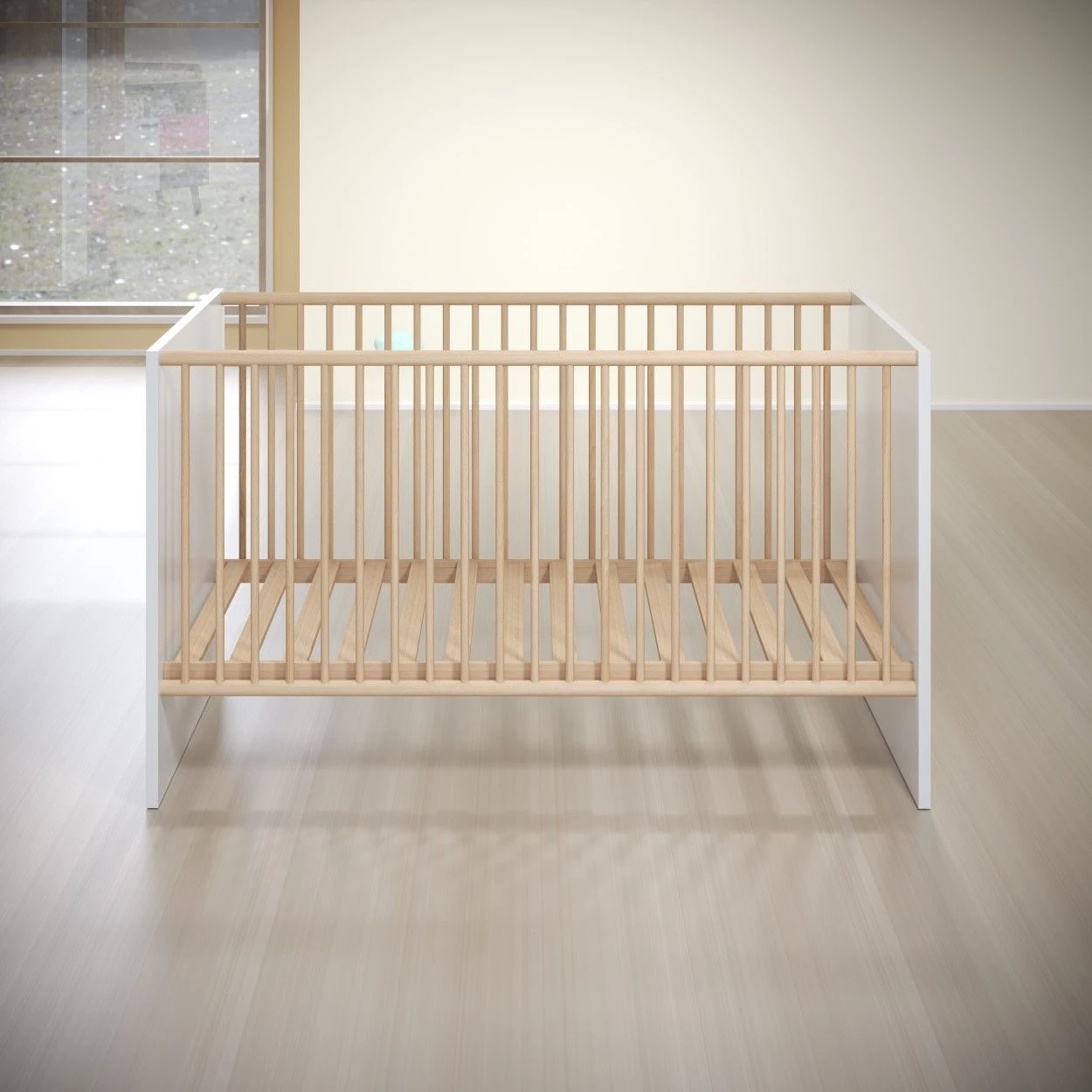 Babybed Mats | 144 X 78 X 83 Cm | Bruin-wit Decor - Afbeelding 9