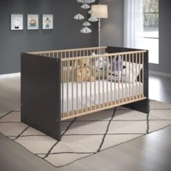 Babybed Mats | 144 X 78 X 83 | Grijs-bruin Decor -Kinderkamer Meubelen Mats Color BZ 1976 620 21 dynamisch D 20220727 9189