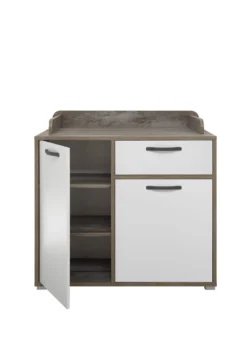 Commode Petrus Met 2 Deuren & 1 Lade - Wit/drijfhout 13 Commode Petrus Met 2 Deuren & 1 Lade - Wit/drijfhout -Kinderkamer Meubelen Moon Wickelkommode Freisteller frontal offen 6df1 scaled