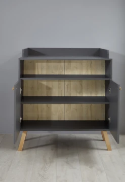 Luiertafel Met Opbergruimte Mats | 96 X 78 X 105 Cm | Donkergrijs -Kinderkamer Meubelen Naamloos f17a