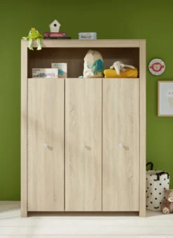 Garderobekast Kinderkamer Olivia | 130 X 54 X 186 Cm | Sägerau Light Oak 13 Garderobekast Kinderkamer Olivia | 130 X 54 X 186 Cm | Sägerau Light Oak -Kinderkamer Meubelen Olivia BZ 1553 613 45 frontal D 20190307 9a0d scaled