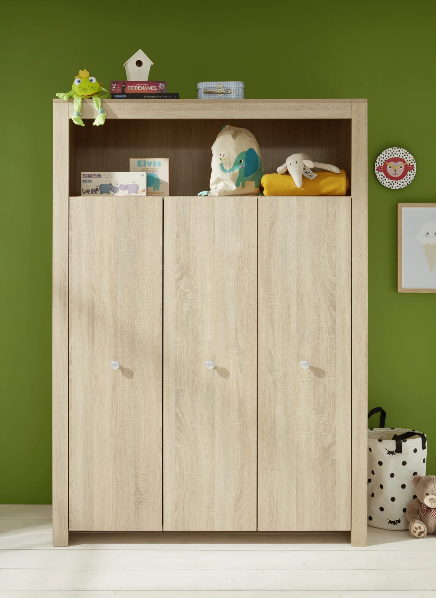 Garderobekast Kinderkamer Olivia | 130 X 54 X 186 Cm | Sägerau Light Oak 7 Garderobekast Kinderkamer Olivia | 130 X 54 X 186 Cm | Sägerau Light Oak - Afbeelding 7