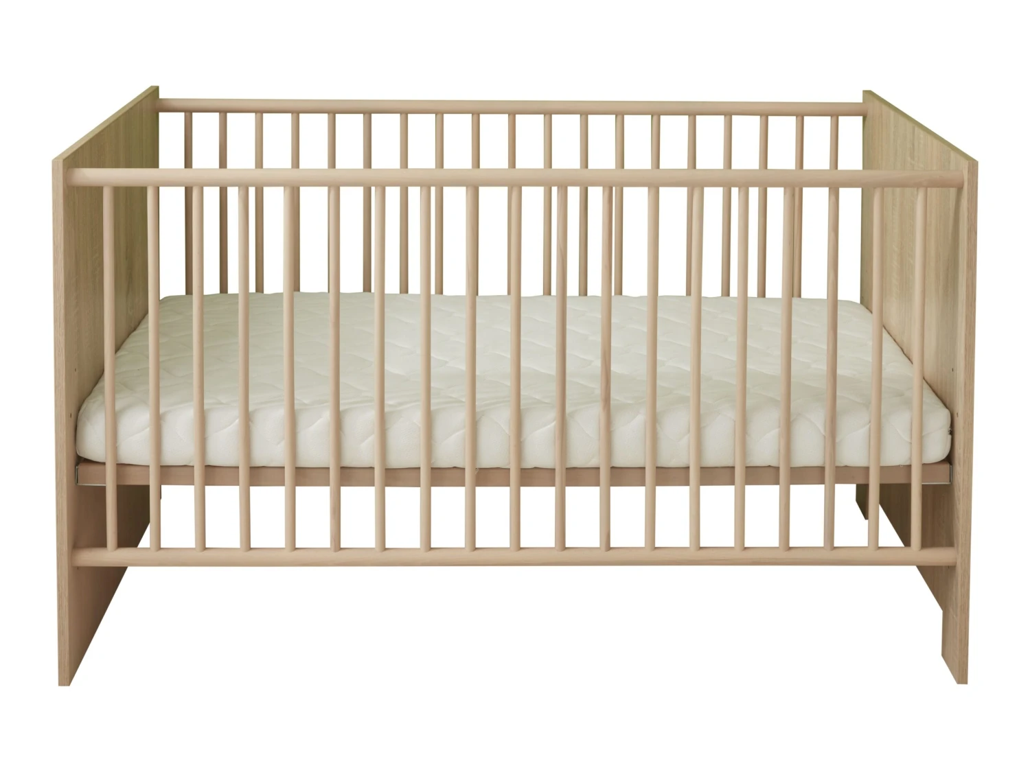 Babybed Olivia | 144 X 78 X 83 Cm | Light Oak Melamine - Afbeelding 2